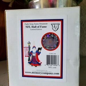 NWT NFL Hall of Fame Limited Edition: Santa Ornament: Christmas: Collectable